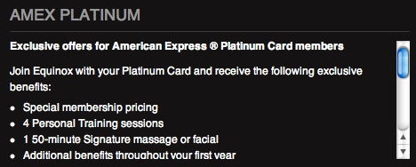 amex platinum equinox benefits 1