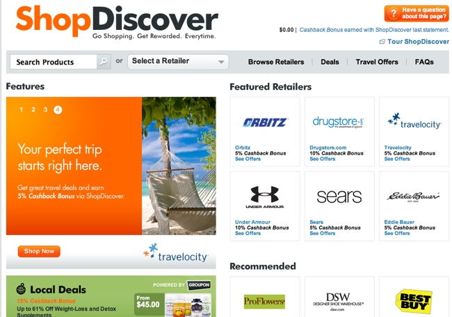 shopdiscover account