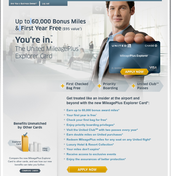 united 60000 targeted offer